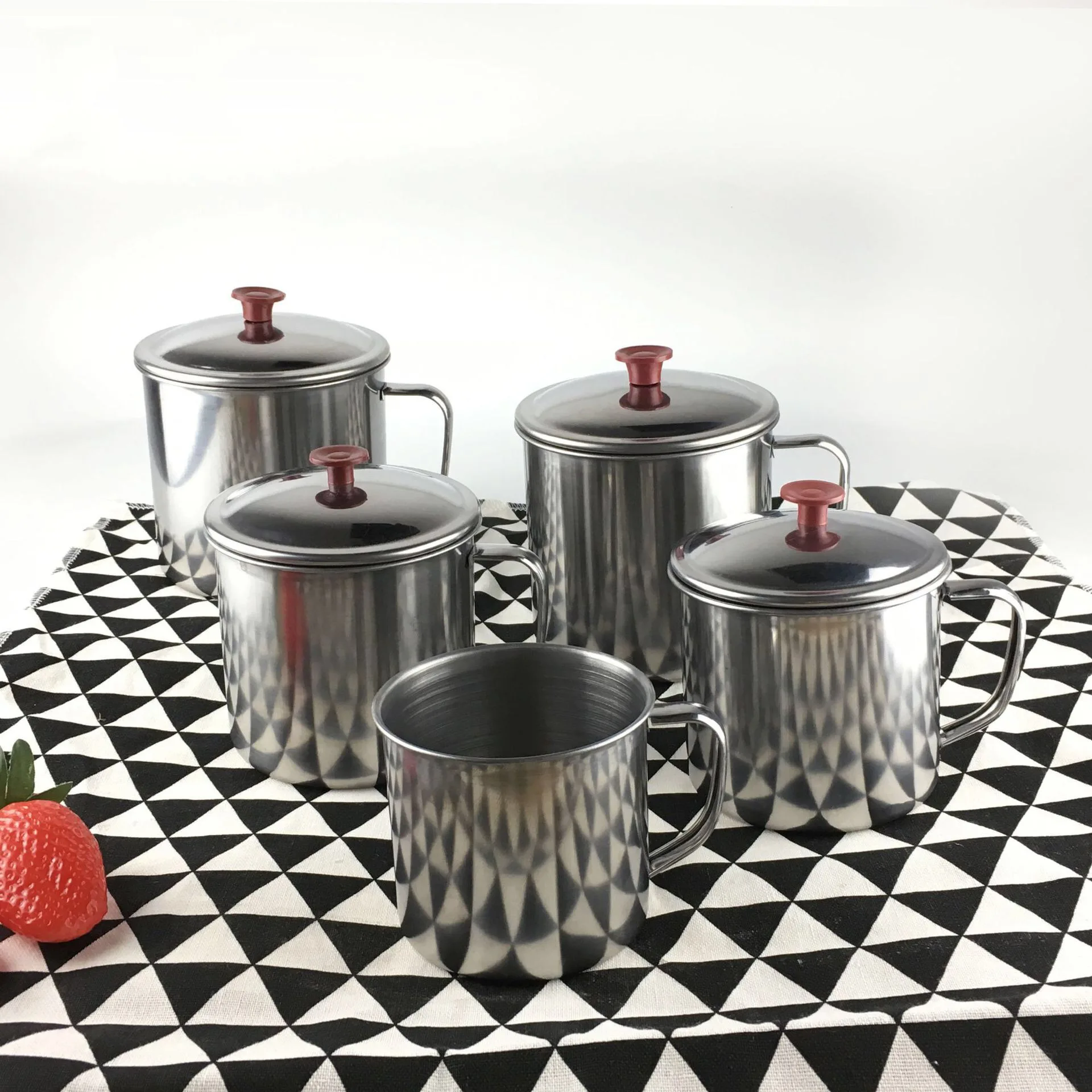 Gobelet Inox avec Poignée 200ml – Tasse Café/Thé Professionnelle Hôtel Restaurant