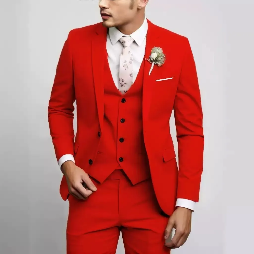 Costume 3 Pièces Homme Y2901 – Veste + Gilet + Pantalon, Style Britannique & Italien