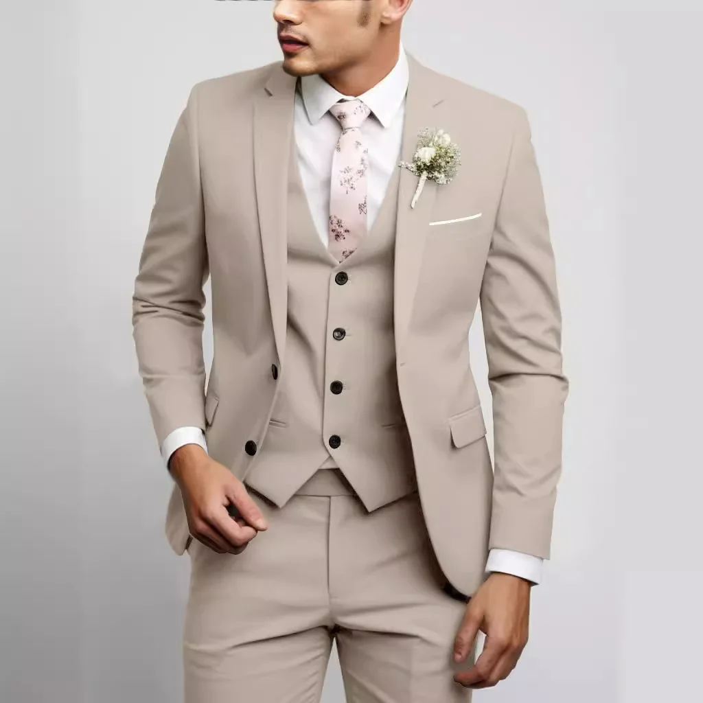Costume 3 Pièces Homme Y2901 – Veste + Gilet + Pantalon, Style Britannique & Italien