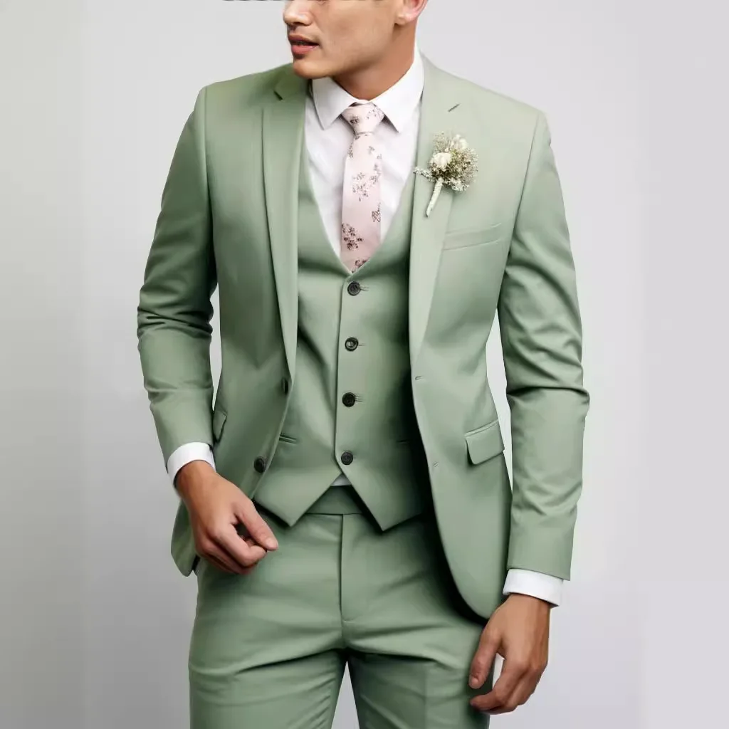 Costume 3 Pièces Homme Y2901 – Veste + Gilet + Pantalon, Style Britannique & Italien
