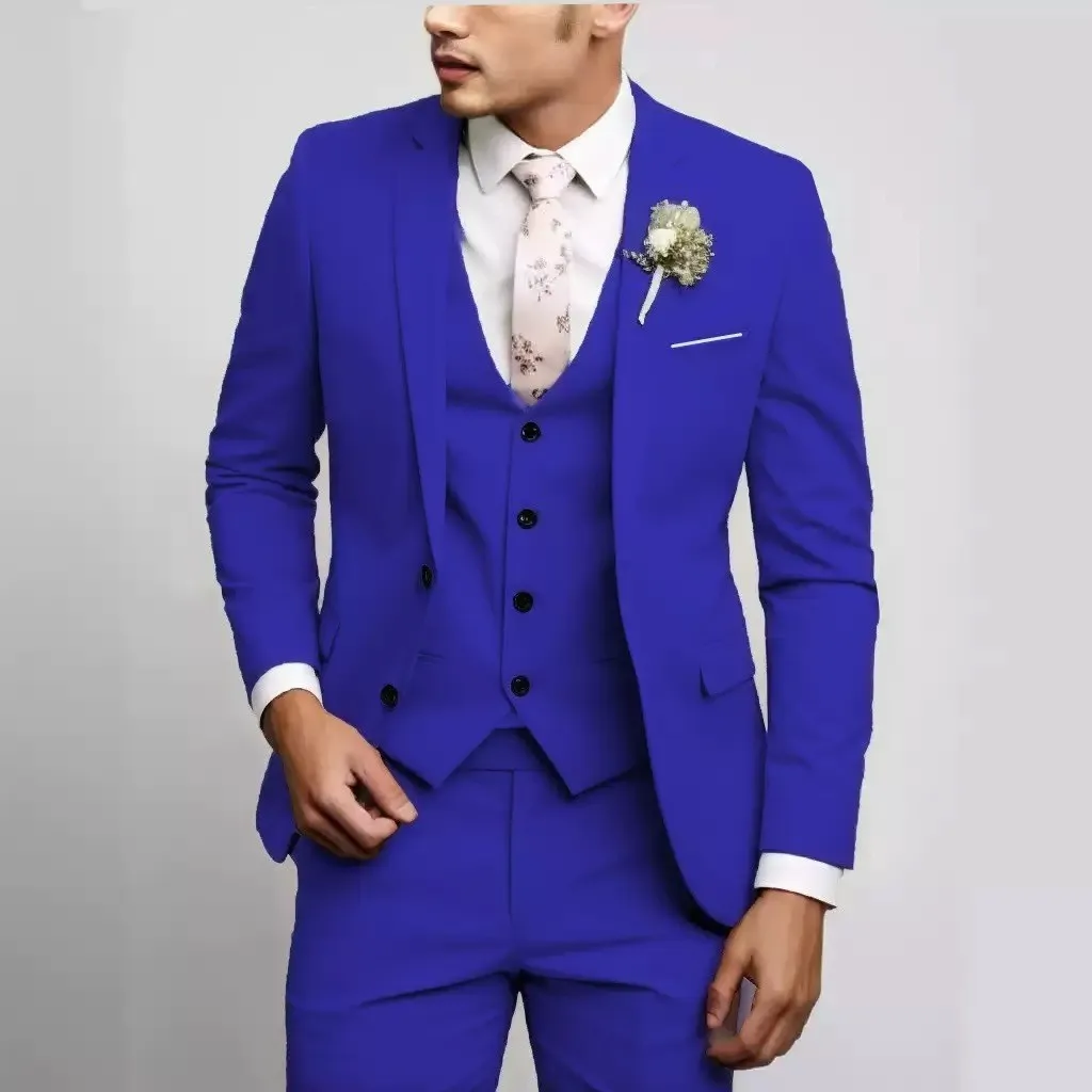 Costume 3 Pièces Homme Y2901 – Veste + Gilet + Pantalon, Style Britannique & Italien