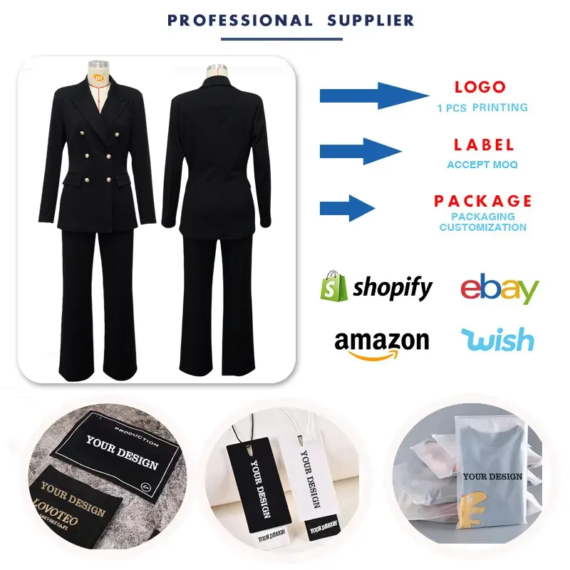 Ensemble Blazer Femme 2 Pièces – Veste Double Boutonnage & Pantalon Cheville | Bureau & Cérémonie