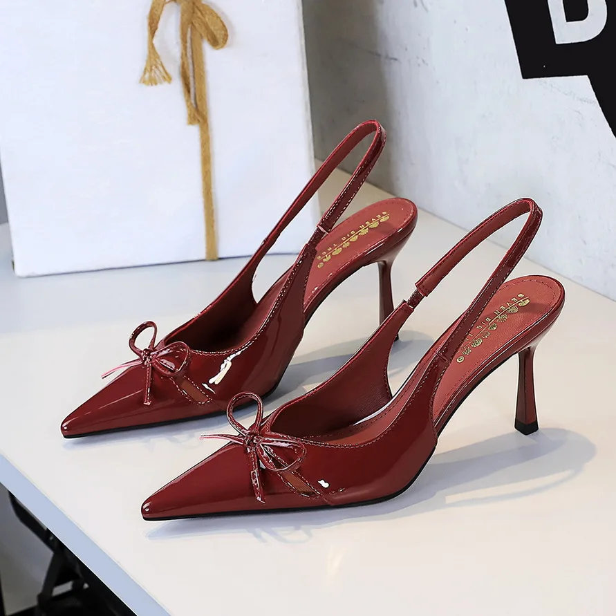 Sandales à talons aiguilles bout pointu nœud papillon – Élégantes & tendance pour femme