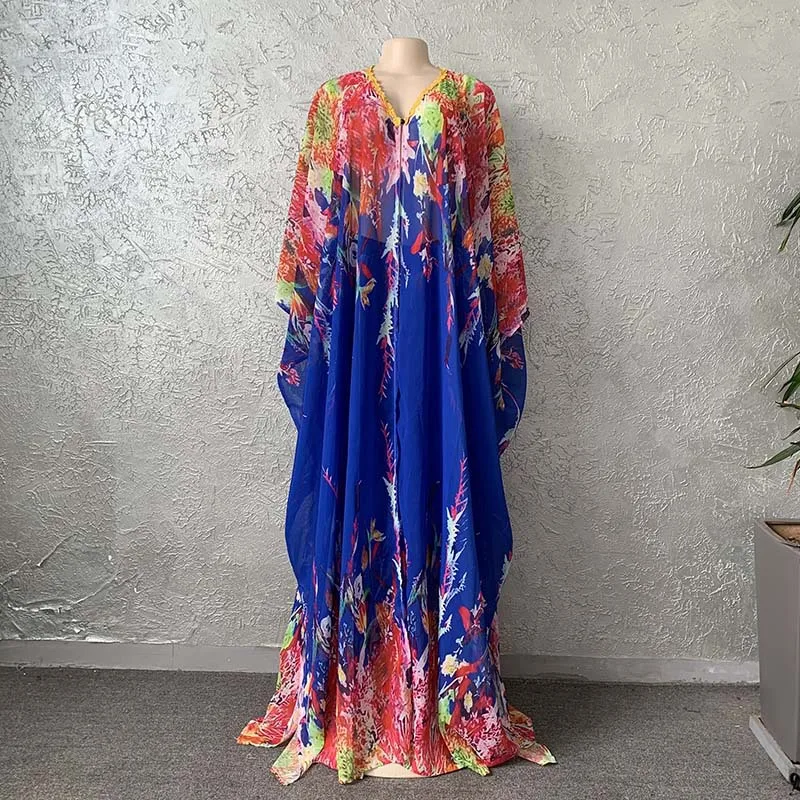 Ensemble 2 pièces Dashiki Femme – Cardigan Mousseline Imprimé & Pantalon Ample | Tenue Africaine Tendance