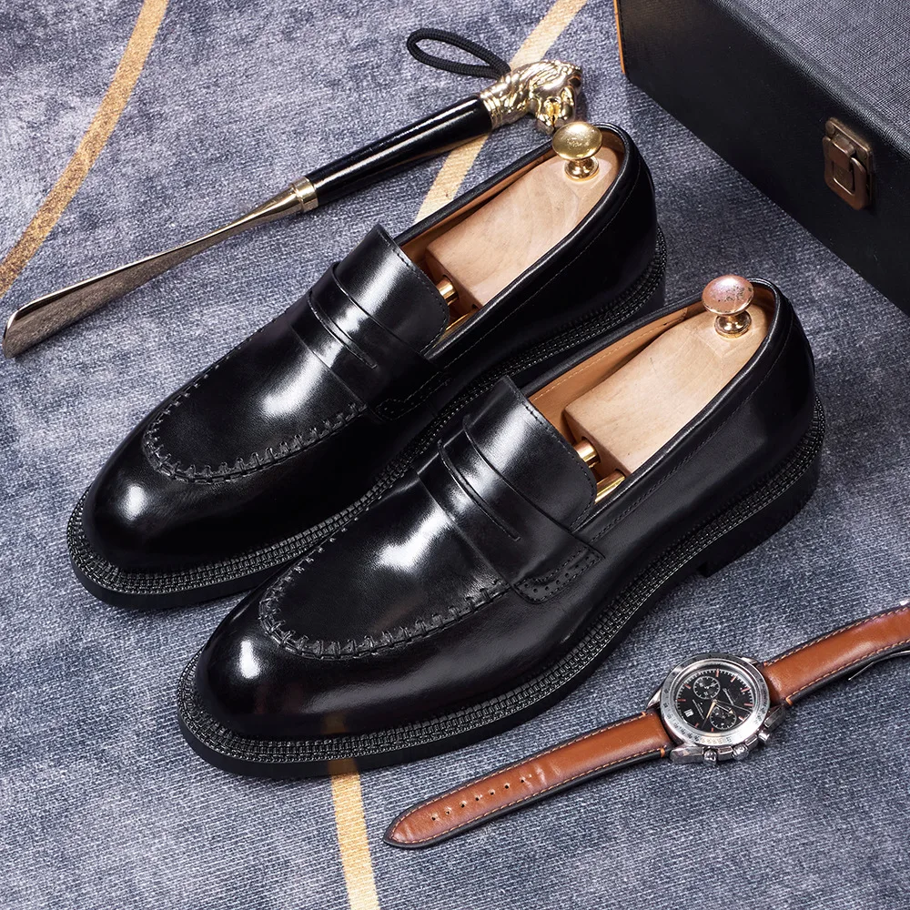 Mocassins Oxford en cuir véritable pour hommes – Élégants, confortables, toutes saisons