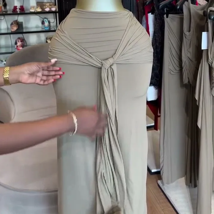 Ensemble 2 pièces femme – Haut sans manches & jupe longue à lacets | Ref HK73892