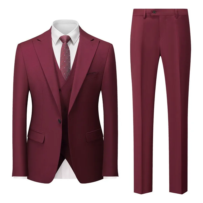 Costume Mariage Homme 3 Pièces Sur Mesure | Veste + Gilet + Pantalon | Coupe Ajustée