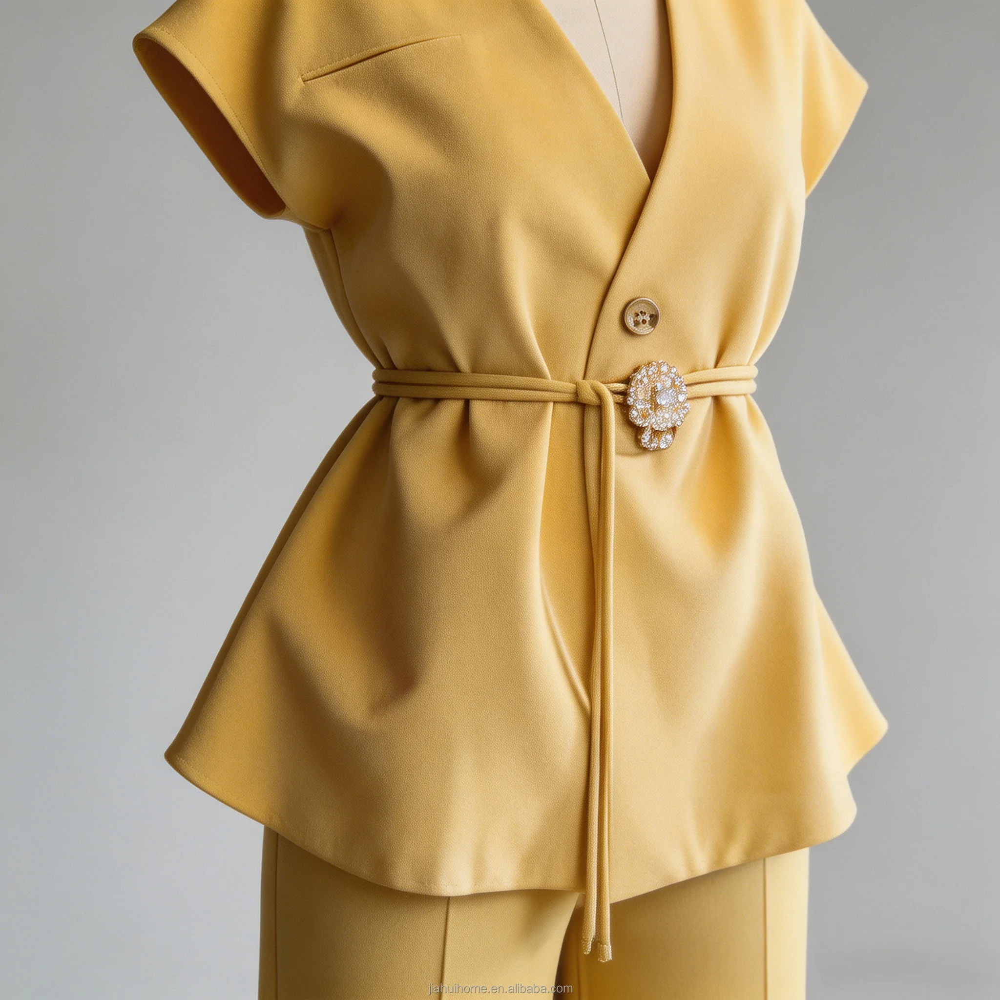 Ensemble 2 Pièces Femme Blazer Sans Manches & Pantalon Taille Haute – Chic & Confortable