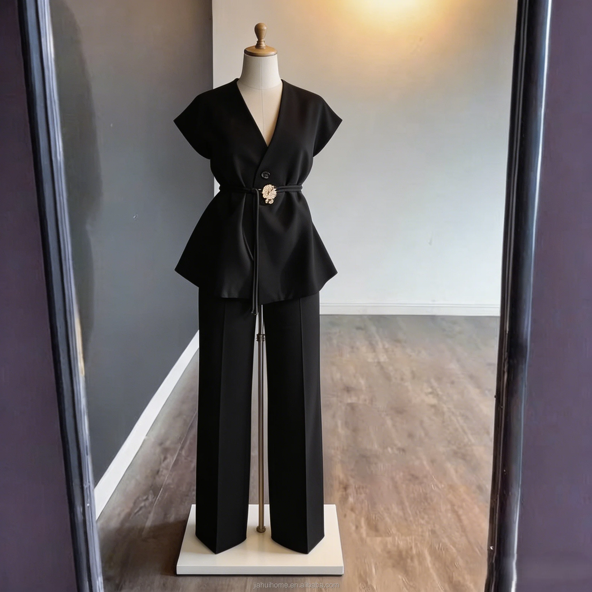 Ensemble 2 Pièces Femme Blazer Sans Manches & Pantalon Taille Haute – Chic & Confortable