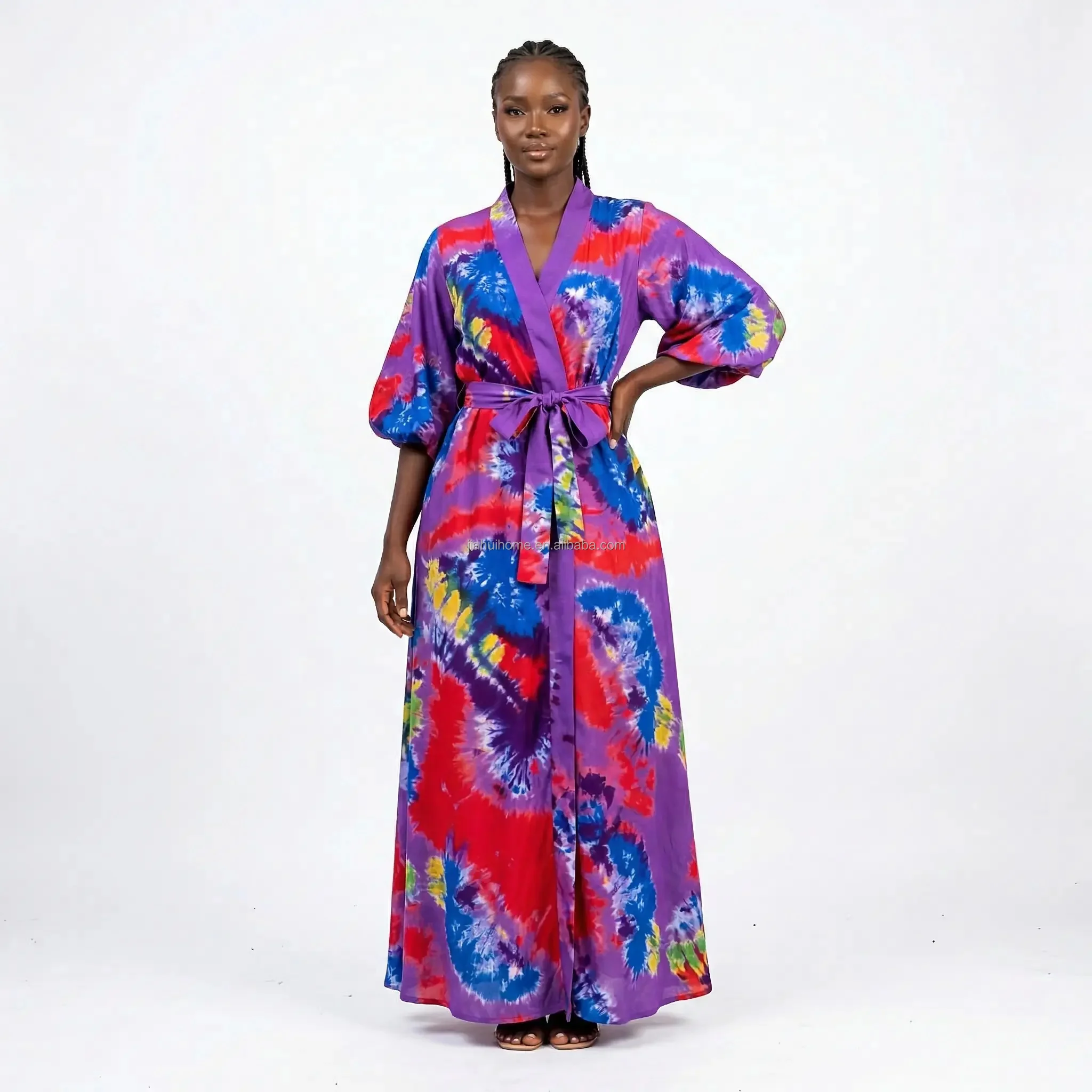 Robe Africaine Dashiki Femme – Chiffon Respirant, Coupe Midi, Imprimé Ankara S-4XL