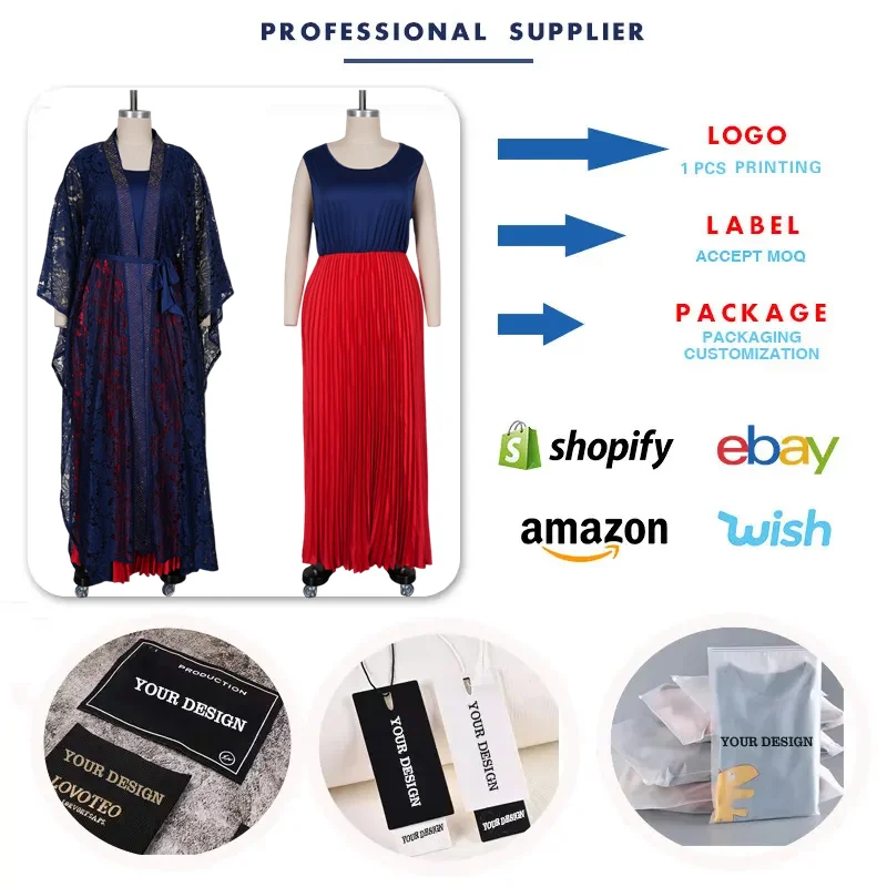 Ensemble Robe Africaine Grande Taille Boubou Dashiki Brodé Strass & Dentelle Manches Longues