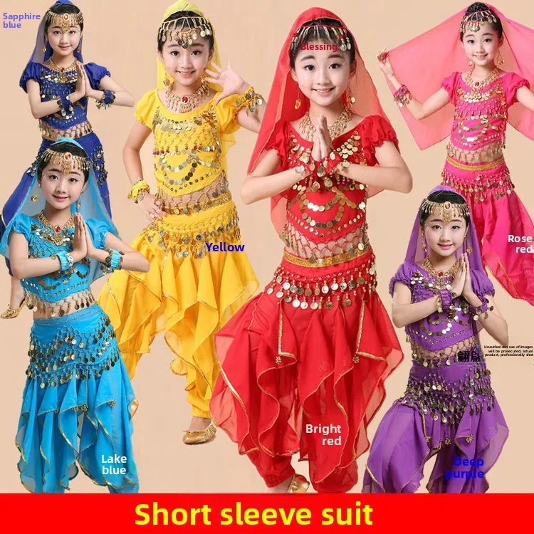 Costume de Danse du Ventre Fille – Tenue de Spectacle Xinjiang Enfant