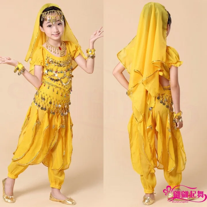 Costume de Danse du Ventre Fille – Tenue de Spectacle Xinjiang Enfant