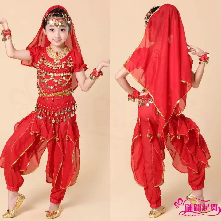 Costume de Danse du Ventre Fille – Tenue de Spectacle Xinjiang Enfant