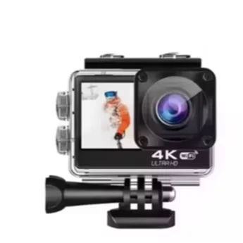 Caméra Sport 4K WiFi Double Écran Étanche IP67 – Moto, Vélo, Casque | Télécommande 2.4GHz