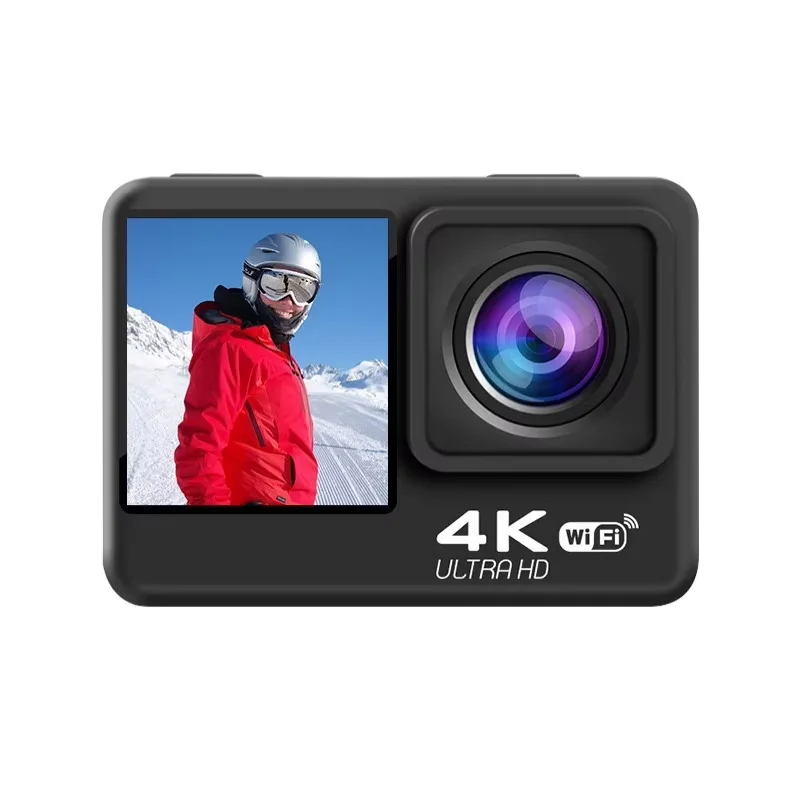 Caméra Sport 4K WiFi Double Écran Étanche IP67 | Grand Angle 120° Télécommande 2.4GHz