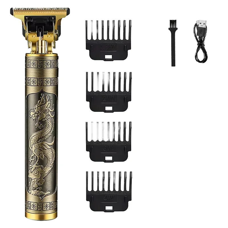 Tondeuse Électrique Sans Fil T9 USB – Lame Inox IPX6 | Coupe & Barbe