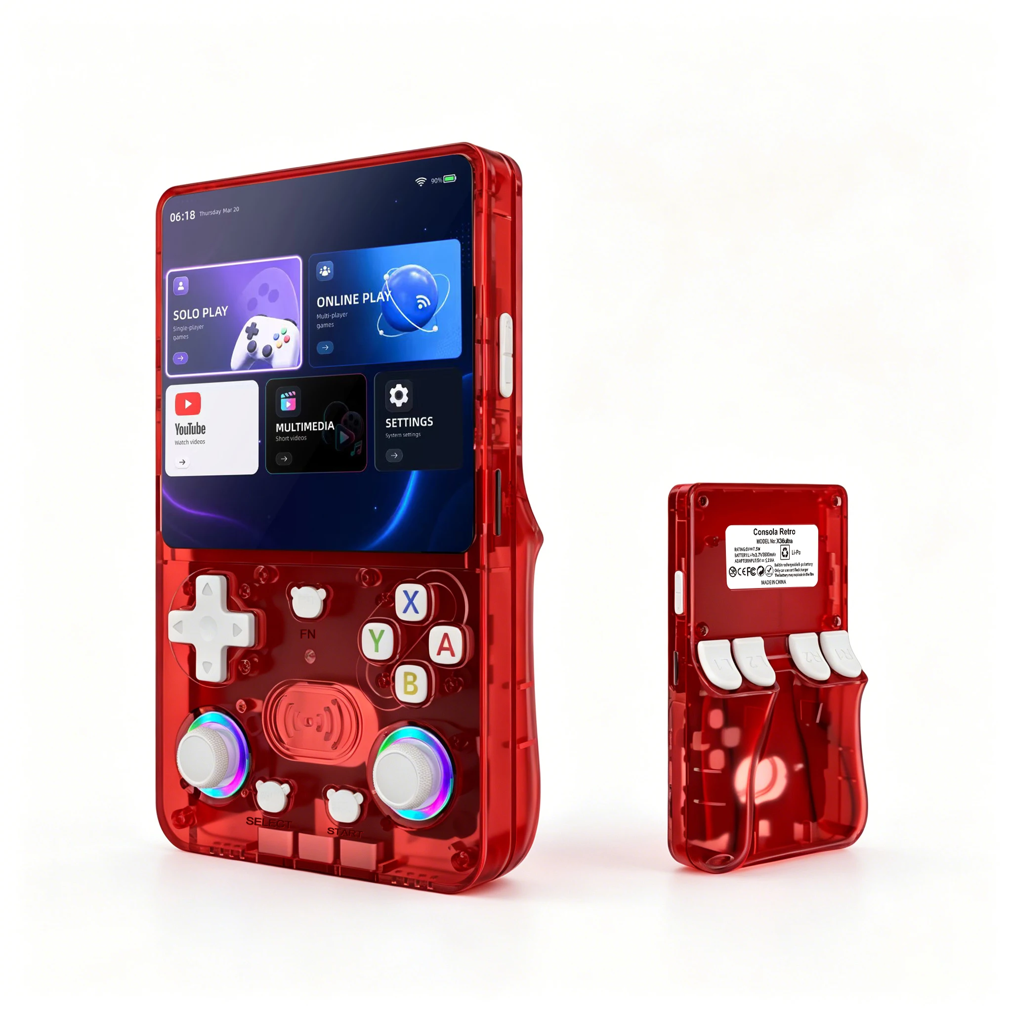 Console de Jeu Portable X36 Ultra – Écran 4.2" IPS | 15000 Jeux | 64GB
