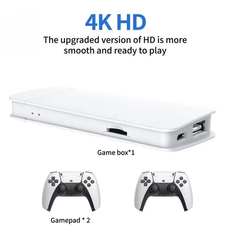 Console de Jeu M15 Rétro 4K – 20 000 Jeux Intégrés, Manettes Sans Fil 2.4G