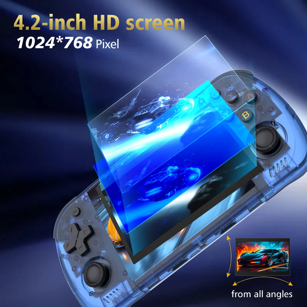 Console de Jeu Portable R36H Pro Max 4.3" HD | 15000 Jeux | Wi-Fi | 64Go | Batterie 3500mAh
