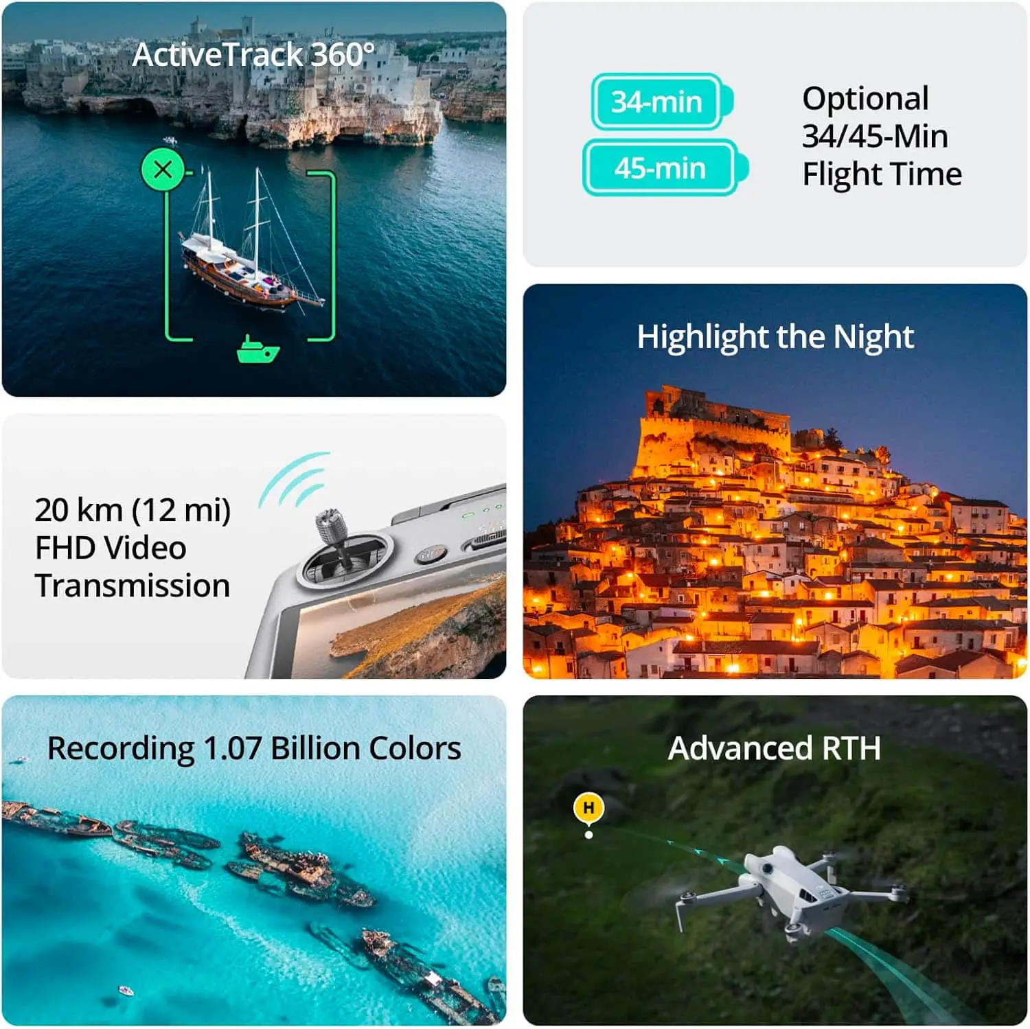 DJI Mini 4 Pro Drone 4K/8K – Télécommande Écran, 45min Vol, 20KM,