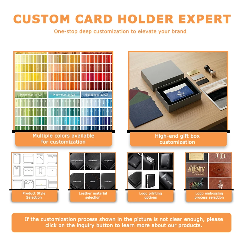 Porte-cartes slim en cuir véritable avec protection RFID – Élégant et personnalisable