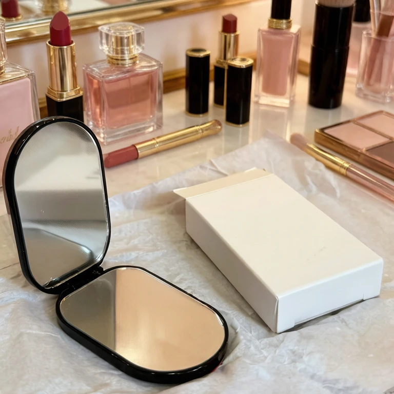 Miroir Adhésif Portable pour Smartphone – Miroir Maquillage Compact Double Face