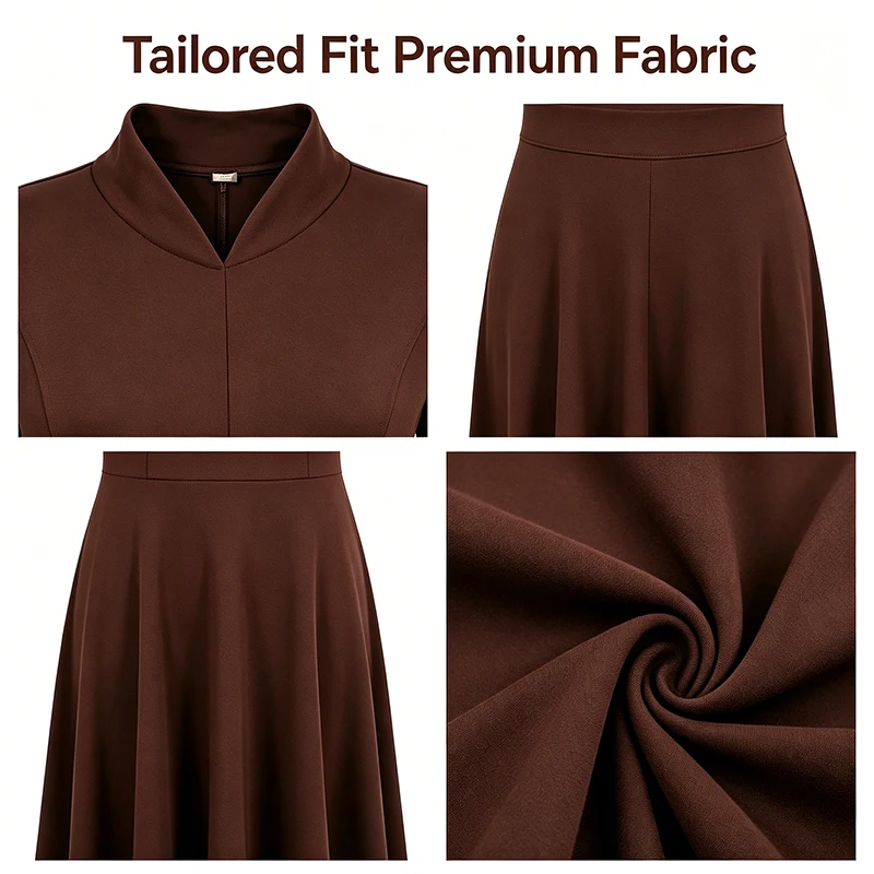 Burkini Femme 2 Pièces Manches Longues Anti-UV UPF50+ Séchage Rapide – Couleur Unie