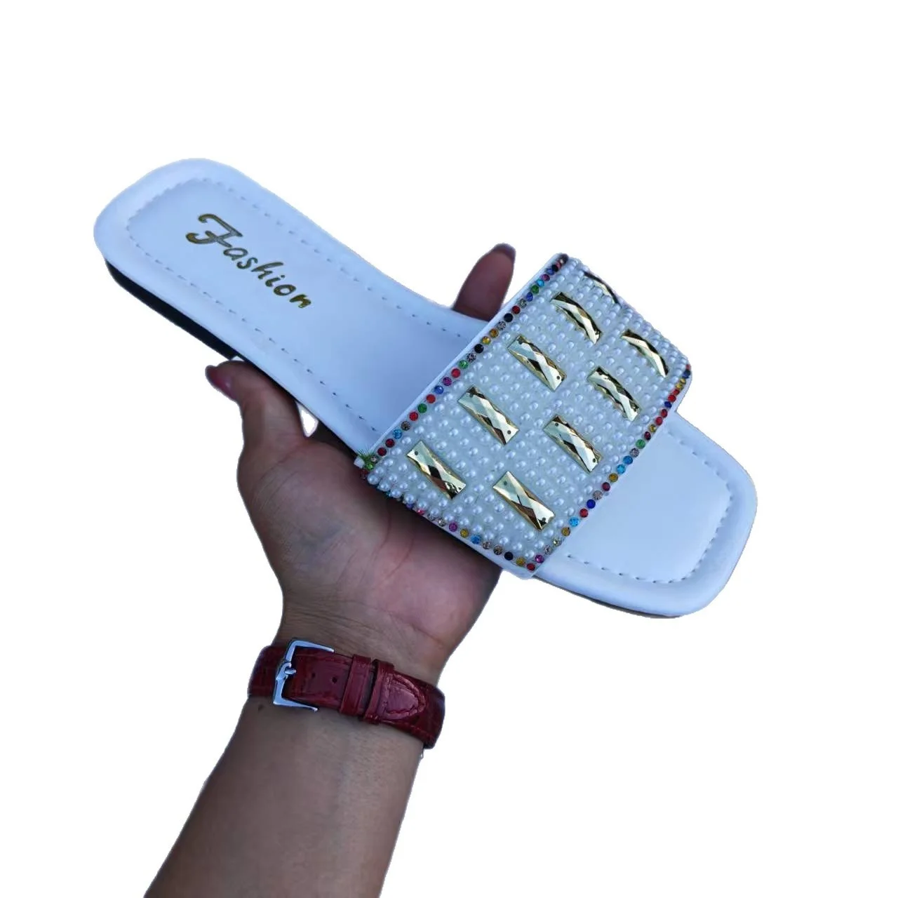 Sandales Plates Léopard Femme – Mules d'Été Tendance à Bout Ouvert