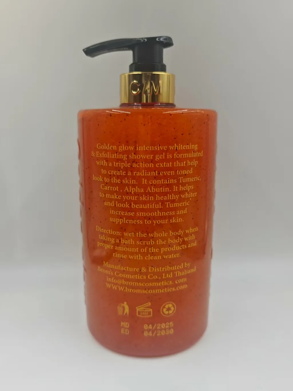 Gel Douche Éclat Doré Curcuma Carotte Alpha Arbutine 1000ml – Exfoliant & Hydratant