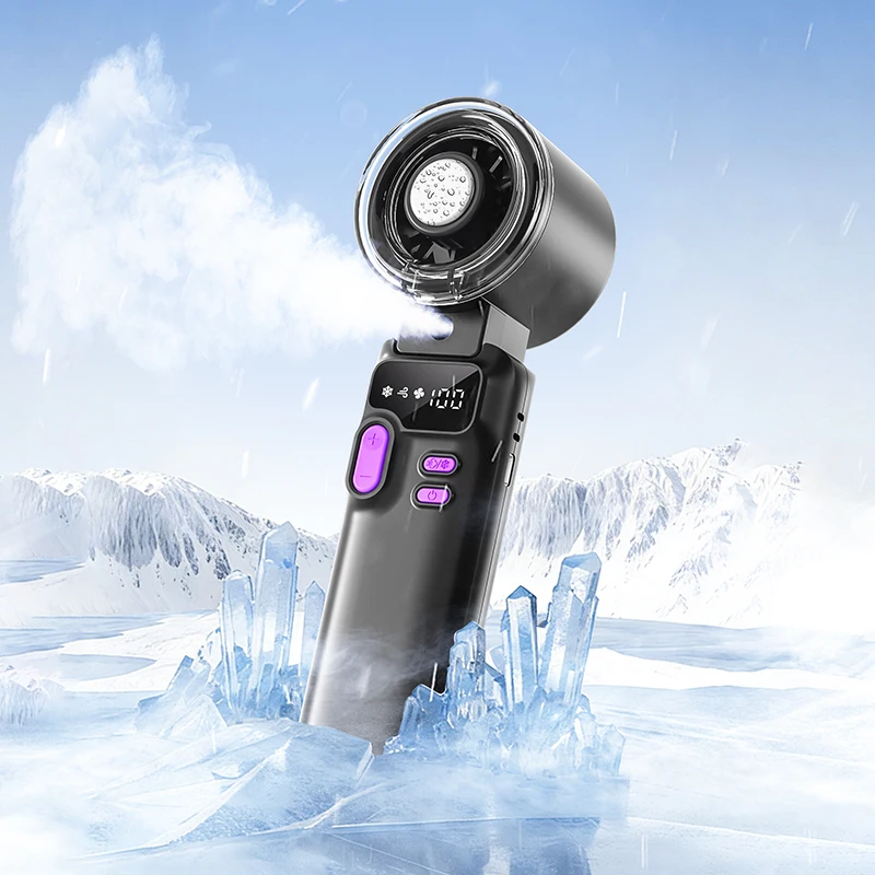 Ventilateur Portable K827 – 199 Vitesses, Écran Digital, Pliable & Rechargeable USB