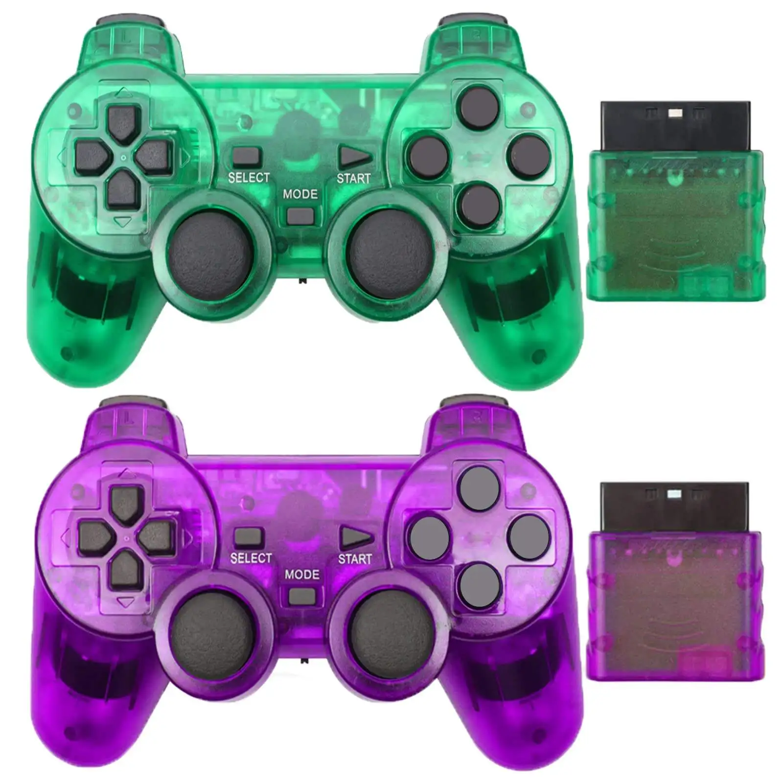 Manette PS2 Sans Fil 2.4GHz – Double Vibration Joystick Gaming