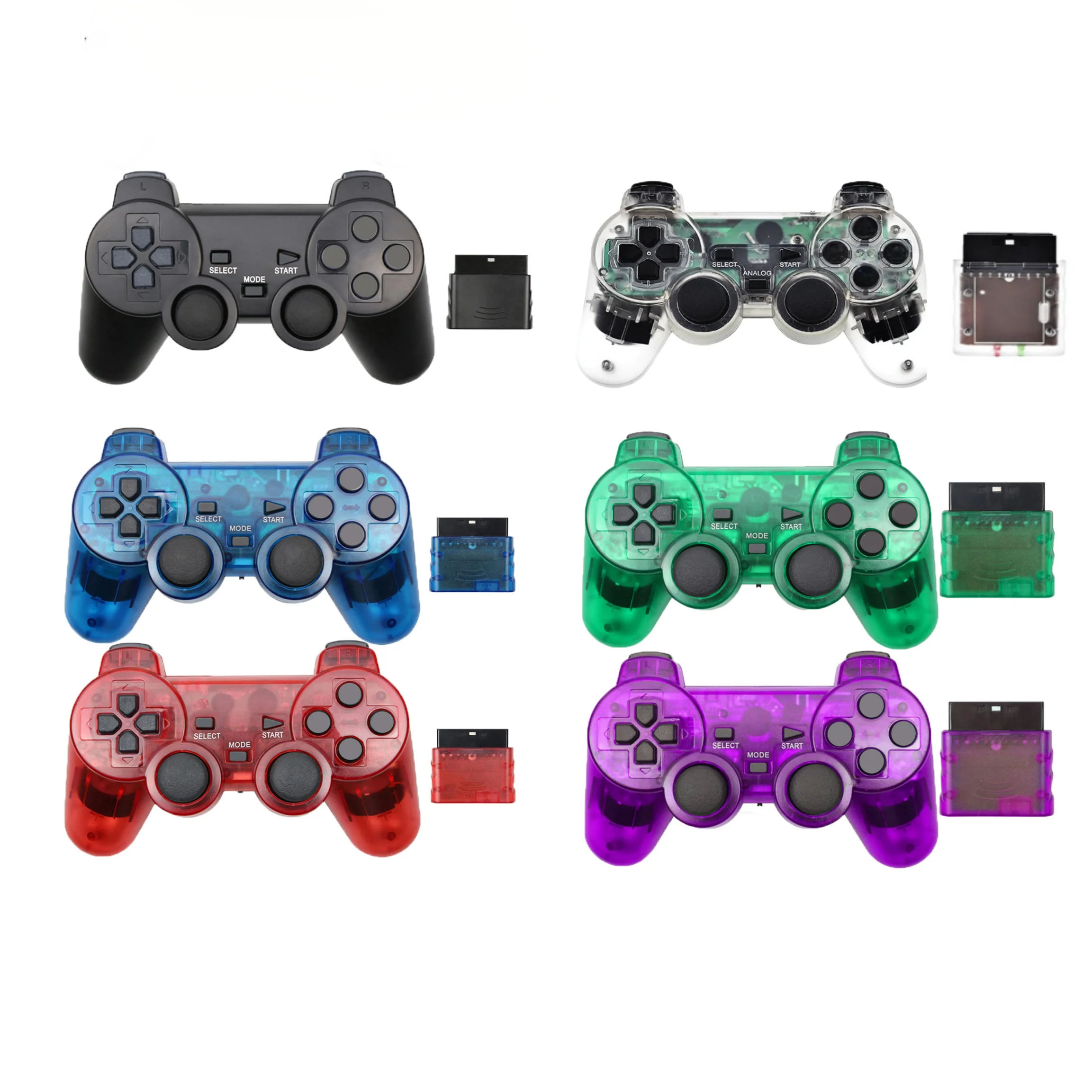 Manette PS2 Sans Fil 2.4GHz – Double Vibration Joystick Gaming