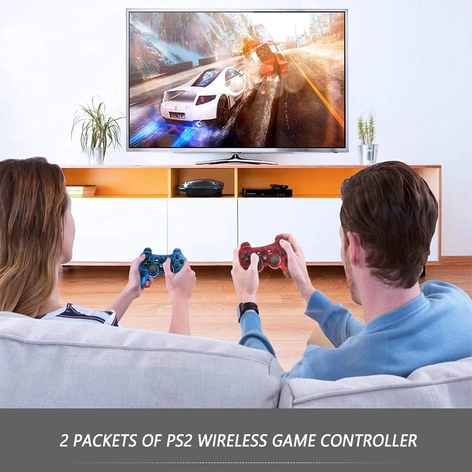 Manette Sans Fil PS2 XMT P2 – Joystick Vibration 2.4GHz pour Console PS2