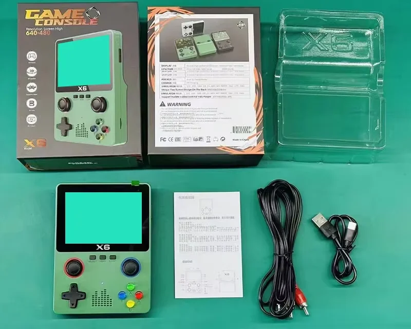 Console de Jeu Portable X6 – Écran 3,5" HD | 10 000 Jeux Intégrés | Double Joystick