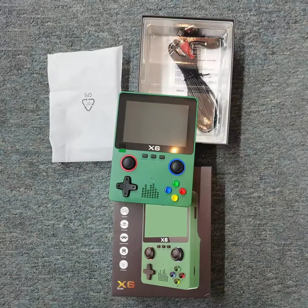 Console de Jeu Portable X6 – Écran 3.5" HD, 10 000 Jeux Intégrés, Double Joystick