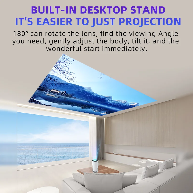Vidéoprojecteur F320 Portable Android 11 720P 200 Lumens Manette de Jeu 15000+ Jeux