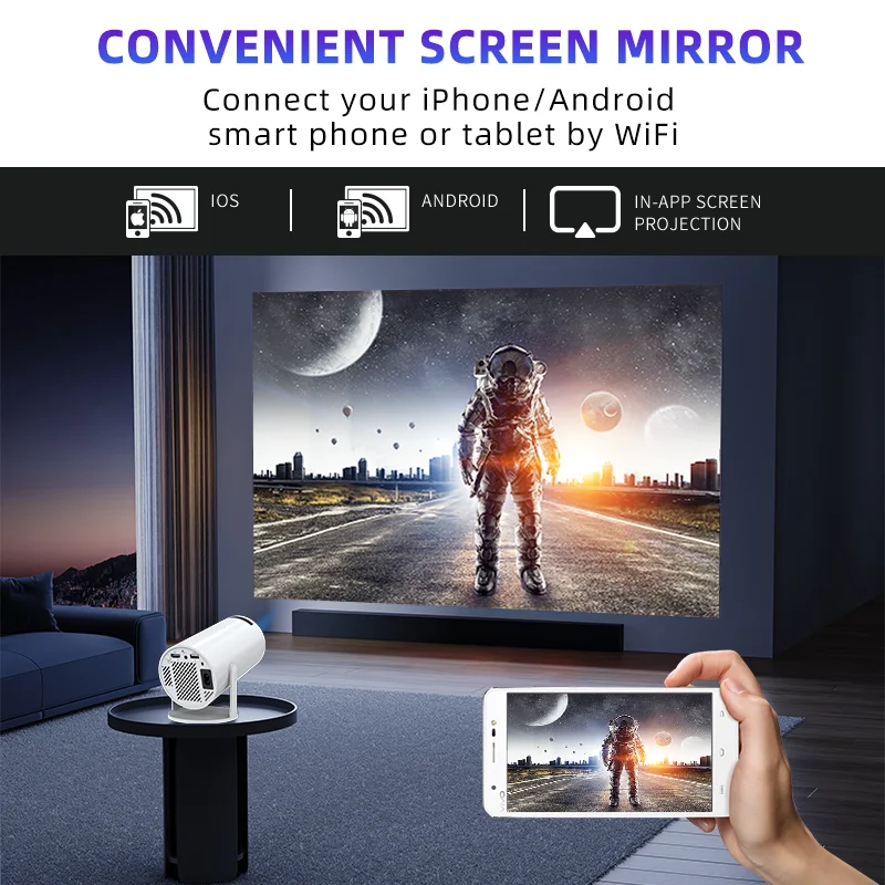 Vidéoprojecteur Portable F320 Android 11 | WiFi 5G | 4K | HIFI Stéréo | Jeux & Cinéma Maison