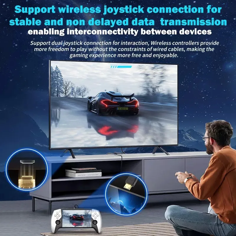 Console de Jeu Portable SF3500 5" HD – 20 000 Jeux Intégrés, 64GB, Wi-Fi, Sortie TV