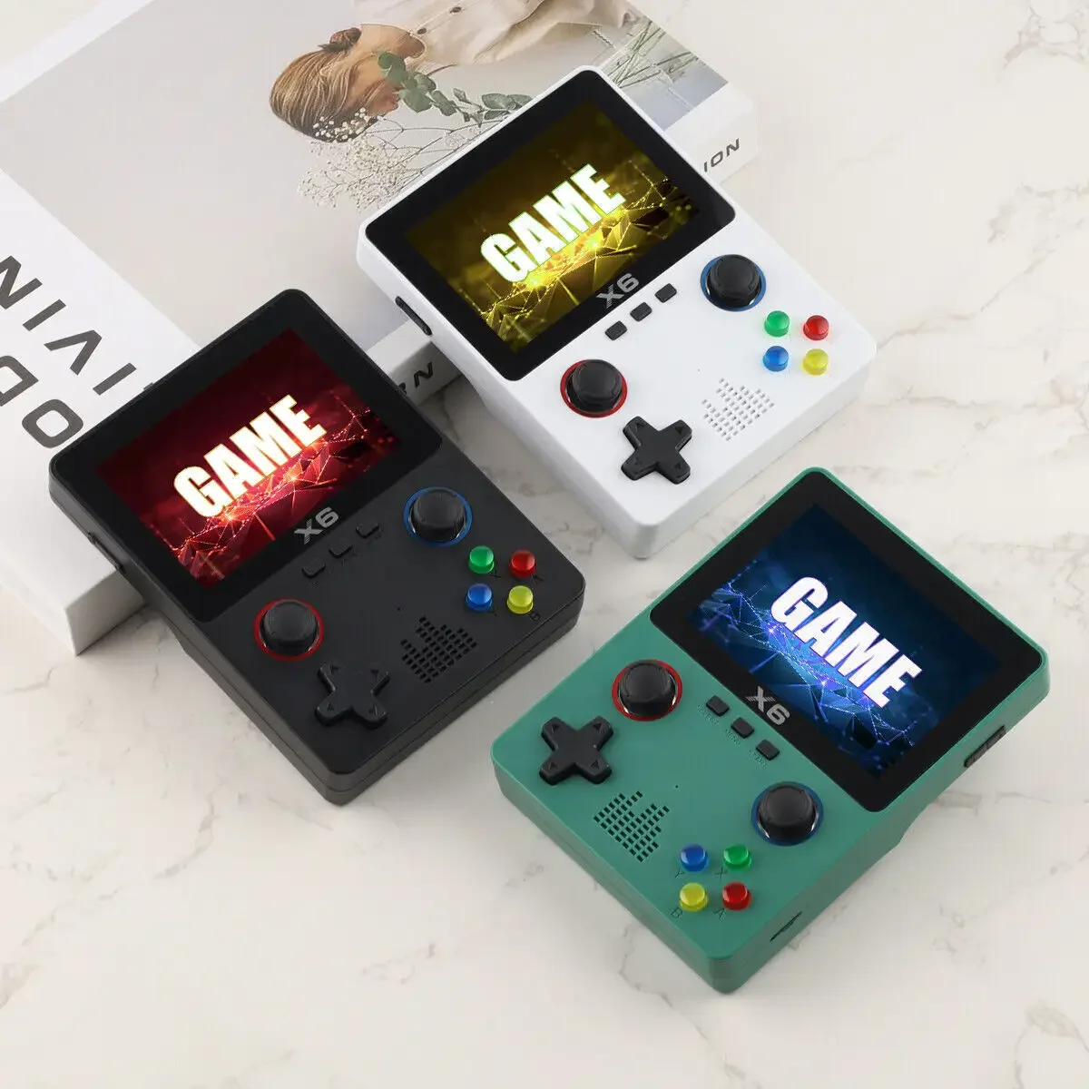 Console de Jeu Portable X6 S – Écran IPS 3.5" – 500 Jeux Intégrés – Rétro Gaming