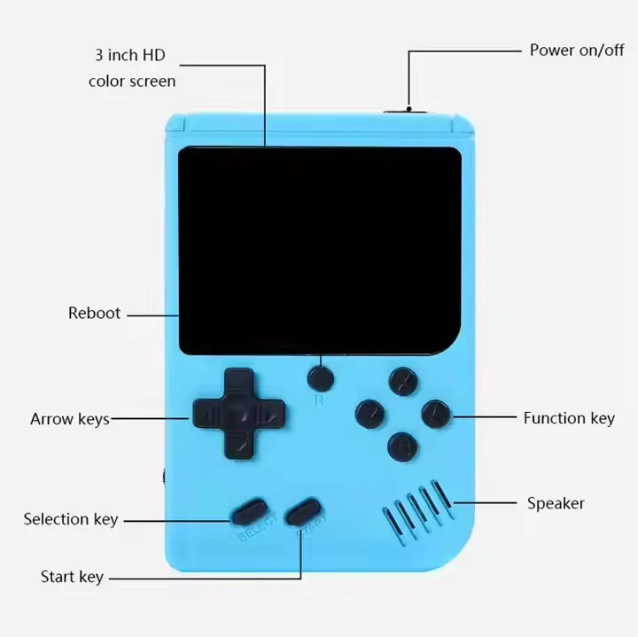 Console de Jeu Portable Rétro 400 Jeux – Écran 3 Pouces pour Enfants SY-520