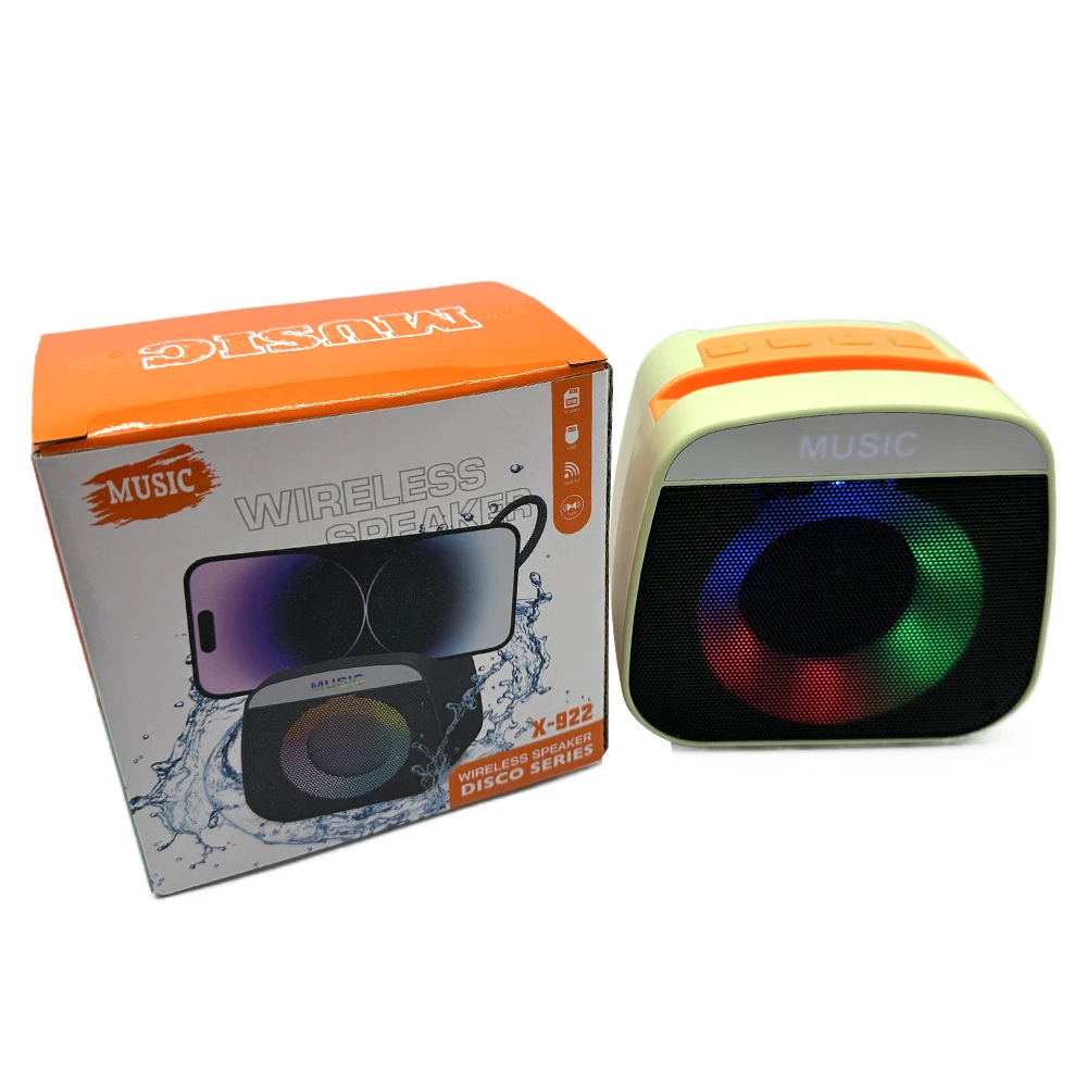 Mini Enceinte Bluetooth X-922 | LED RGB | Son Stéréo | BT 5.1 | Carte SD