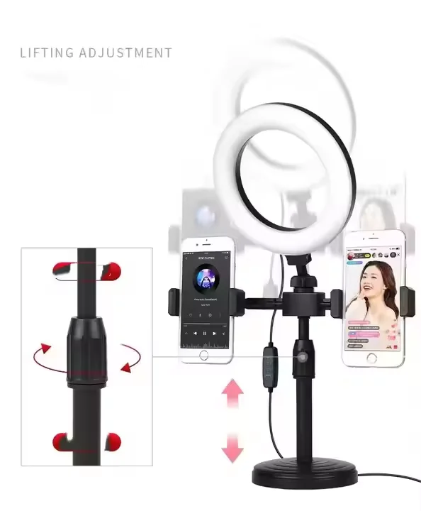 Mini Ring Light 6 pouces – Lumière LED pour Live & Selfie avec Clip Universel