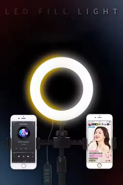 Mini Ring Light 6 pouces – Lumière LED pour Live & Selfie avec Clip Universel