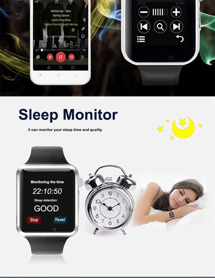 Smartwatch A1 Écran 1.75" avec SIM, Caméra, Bluetooth – Compatible Android & iOS