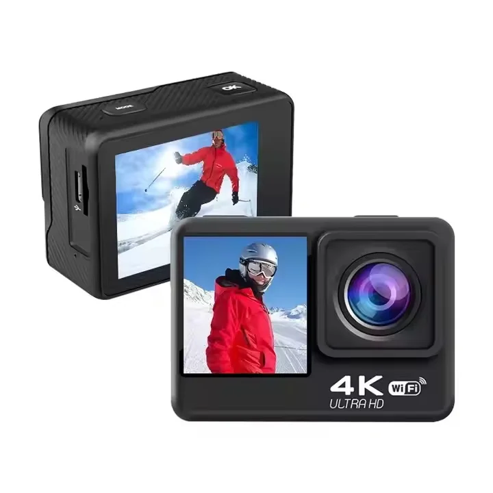 Caméra d'action 4K WiFi Anti-vibration – Grand angle 180° pour sport, moto et plongée
