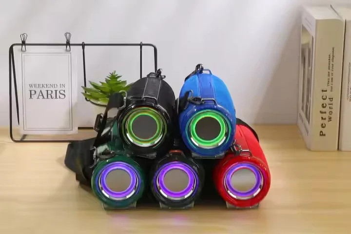 Enceinte Bluetooth Portable TG192 Double Pavillon RGB LED + Micro Intégré USB/TF Waterproof
