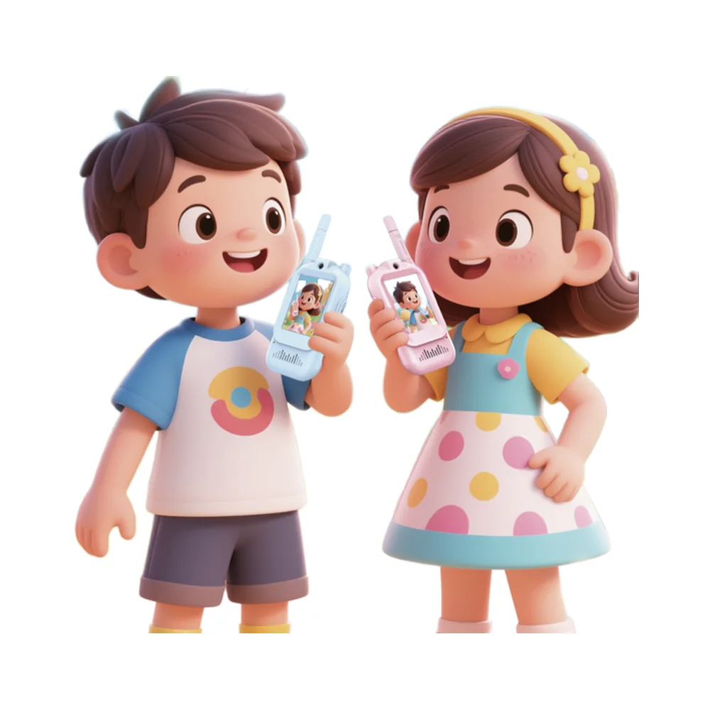 Talkie-Walkie Vidéo Enfants XMT – Portée 1,5 km, Son HD, 15h Autonomie