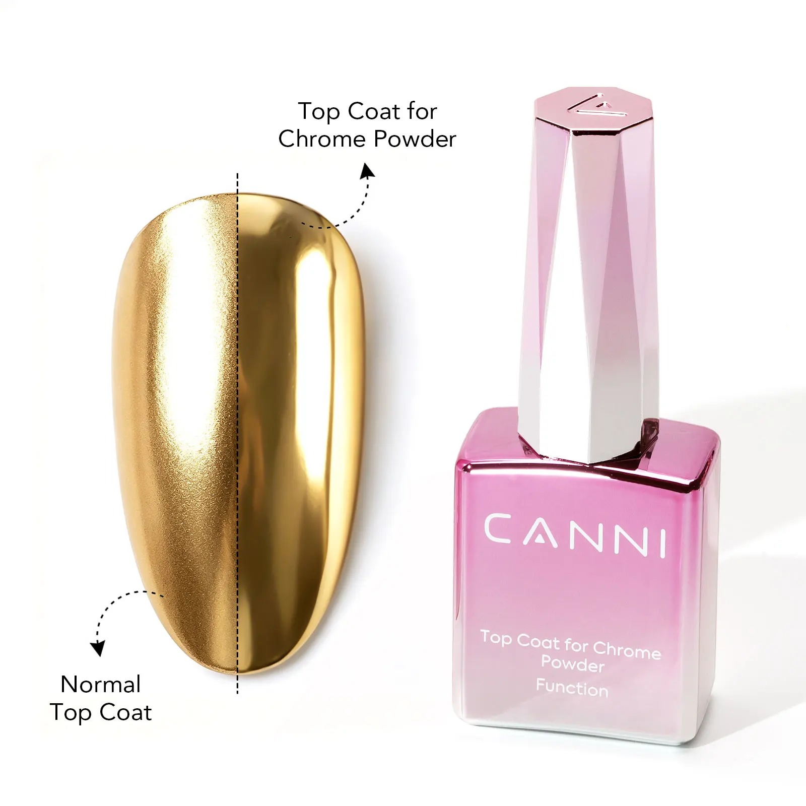 CANNI Poudre Chrome Miroir Nail Art - Effet Métallique Holographique Brillant