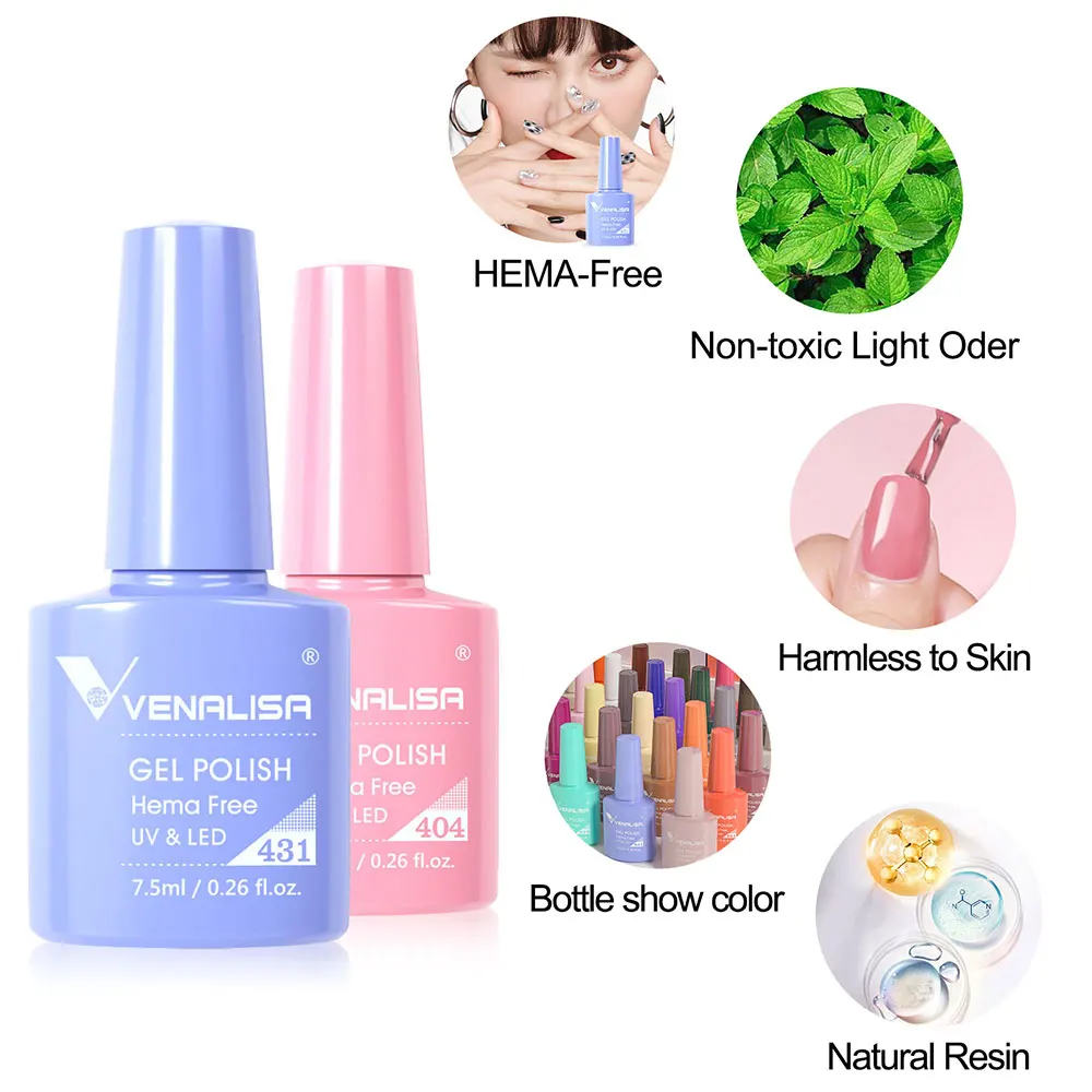 Kit Complet Vernis Gel UV Venalisa VIP4 - 60 Couleurs Hema Free | Label Privé